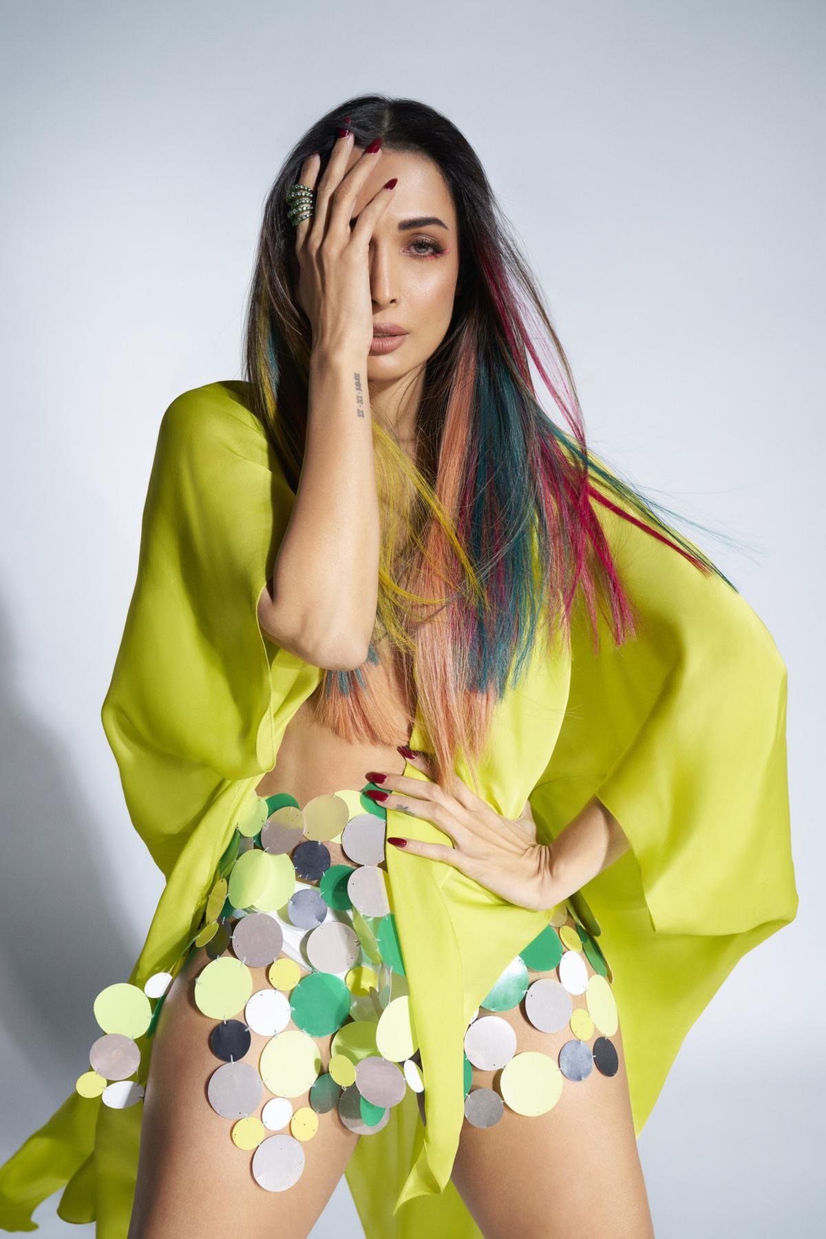 Malaika Arora in a Amit Aggarwal x Wendell Rodricks design